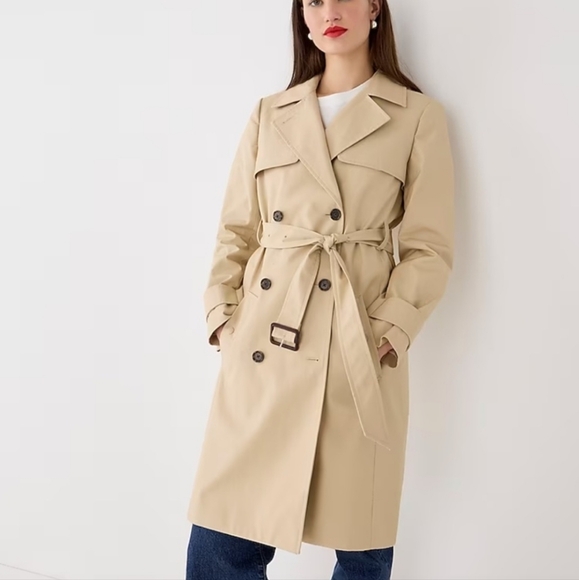 J. Crew New Icon Trench Coat #BF456- Vintage Khaki - Picture 4 of 12